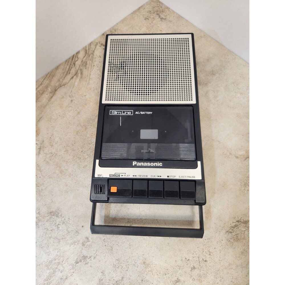 Panasonic Slim Line Cassette Player & Recorder AC/Battery Speaker Tested Works